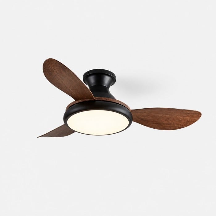 Ventilador de techo empotrado con acabado de madera vintage HL4302