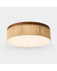 Moderne gouden plafondventilator met lamp en witte glazen kappen HL4240