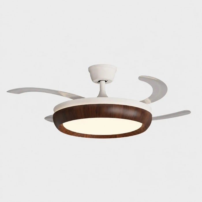 Plafondventilator met verlichting in walnootkleur HL4236