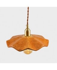 Hanglamp met LED-verlichting in trommelvorm van geweven stof met metalen frame HL4359