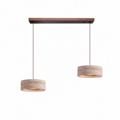 Gele travertin lineaire LED-hanglamp HL4388