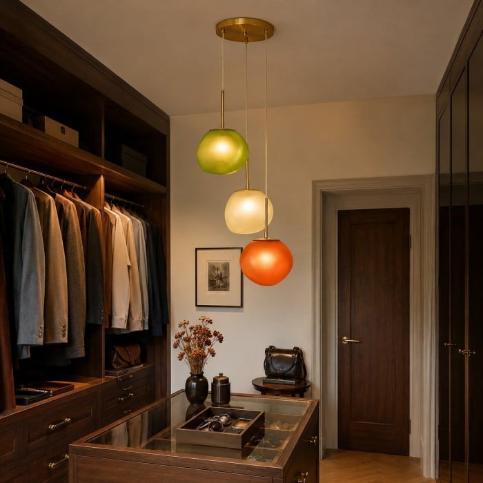 Hanglamp van opaalglas met meerdere tinten - Cluster hanglamp HL1780