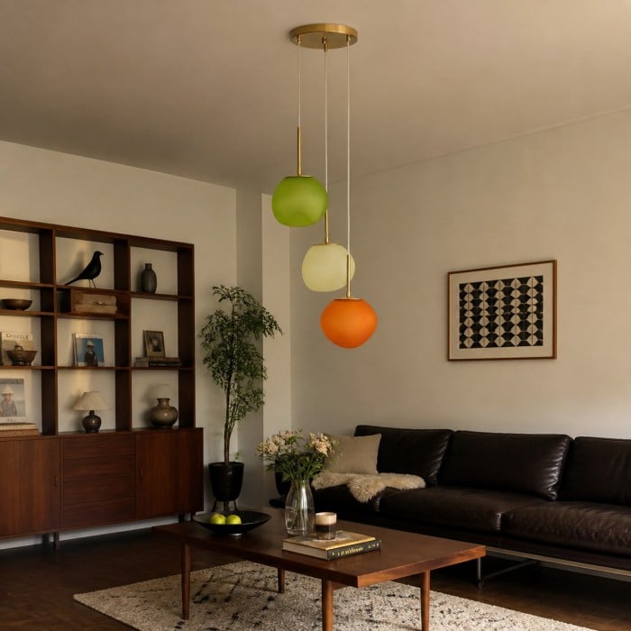 Hanglamp van opaalglas met meerdere tinten - Cluster hanglamp HL1780