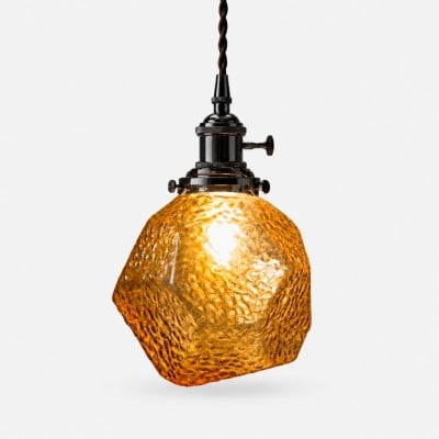 Vintage hanglamp met facetgeslepen glas HL4495