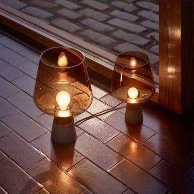 Industriell Leimu Glas Bordslampa Industriell Leimu Glas Bordslampa