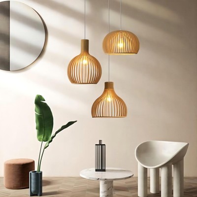Cage hanging lamp wooden Cage hanging lamp wooden