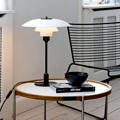 Bordslampa i rostfritt stål Multilayer glas Bordslampa i rostfritt stål Multilayer glas
