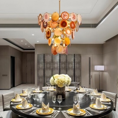 Lampadario in pasta di agata Lampadario in pasta di agata