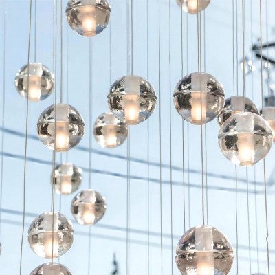 Lampada a sospensione 14.1M Vetro Globo Design