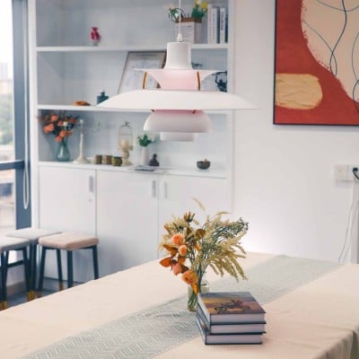 Duńska wielowarstwowa metalowa lampa wisząca HL38