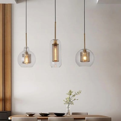 Przemysłowa szklana lampa wisząca do jadalni HL41 Przemysłowa szklana lampa wisząca do jadalni HL41