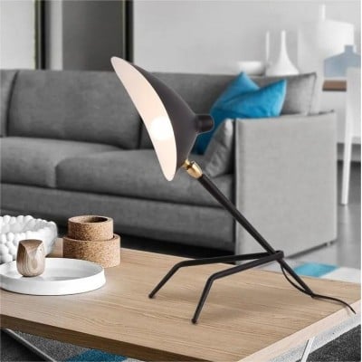Lámpara de escritorio con trípode de metal negro Duckbill Lámpara de escritorio con trípode de metal negro Duckbill