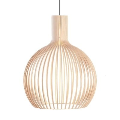 Houten Ribbed Bol Hanglamp Houten Ribbed Bol Hanglamp