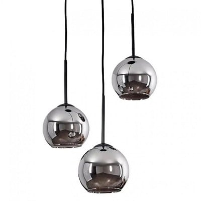 Koyoto rookgrijze glazen bol hanglamp Koyoto rookgrijze glazen bol hanglamp