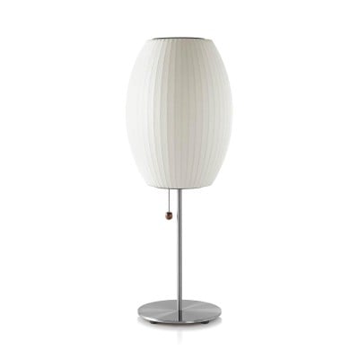 Nelson White Table Lamp with Bubble Lamp Shade