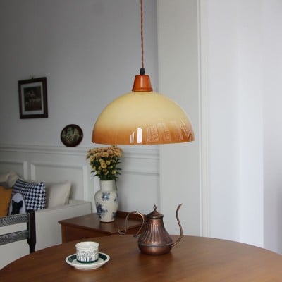Vintage Bowl Shaped Glass Bauhaus Pendant Light For Dining Room HL14 Vintage Bowl Shaped Glass Bauhaus Pendant Light For Dining Room HL14