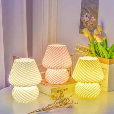 Bedroom Bedside Table Nordic Glass Mushroom Table lamp HL15 Bedroom Bedside Table Nordic Glass Mushroom Table lamp HL15