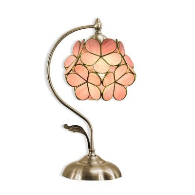 Romantisk handblåst glas blomblad bordslampa HL27 Romantisk handblåst glas blomblad bordslampa HL27