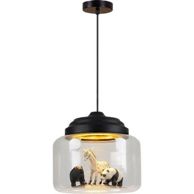 Glass Shade Little Zoo Pendant Light For Children's Bedroom HL30 Glass Shade Little Zoo Pendant Light For Children's Bedroom HL30