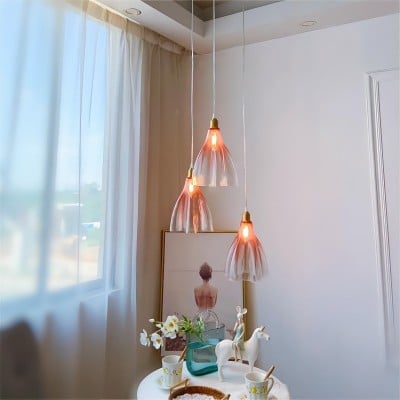 Suspension Cannelée en Vitrail Pour Cuisine HL68