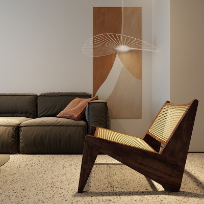 Lampe suspendue moderne à chapeau de paille Nova Design HL113