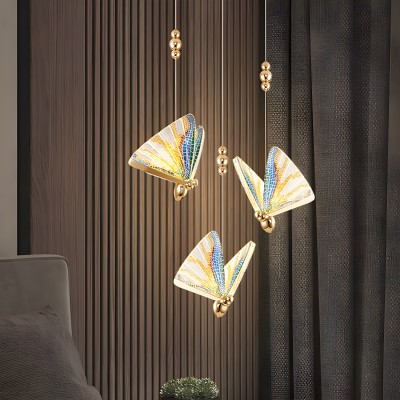 Lampe suspendue en forme de papillon de style moderne HL91