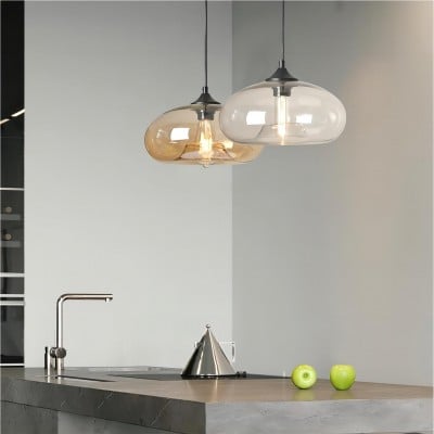 Scandinavische Macaron transparant glas kunst hanglamp HL109 Scandinavische Macaron transparant glas kunst hanglamp HL109