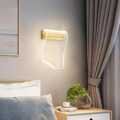 Aplique de pared de acrílico transparente con hojas irregulares HL120 Aplique de pared de acrílico transparente con hojas irregulares HL120