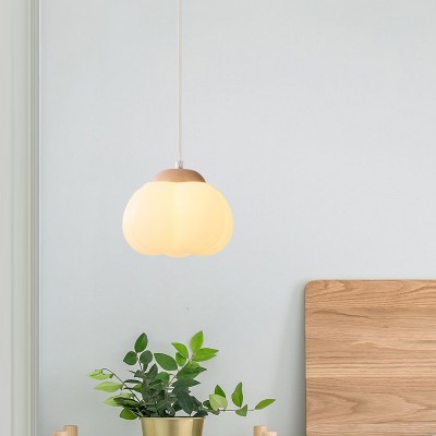 Lampe à suspension minimaliste Art déco en résine et bois HL127 Lampe à suspension minimaliste Art déco en résine et bois HL127