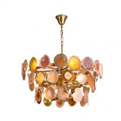 Lampadario in pasta di agata Lampadario in pasta di agata