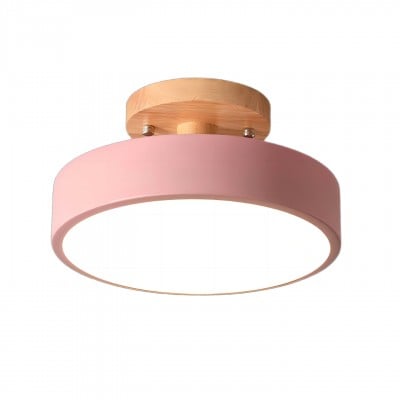 Scandinavische Macaroon Houten Ronde Plafondlamp HL152 Scandinavische Macaroon Houten Ronde Plafondlamp HL152