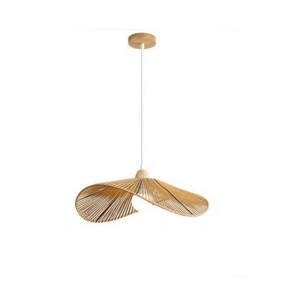 Rustic Zen Straw Hat Rattan Pendant Light HL207 Rustic Zen Straw Hat Rattan Pendant Light HL207