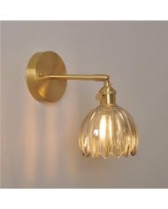 Vintage glazen bloemknop tulp wandlamp HL211