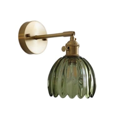 Vintage Glass Flower Bud Tulip Wall Lamp HL211 Vintage Glass Flower Bud Tulip Wall Lamp HL211