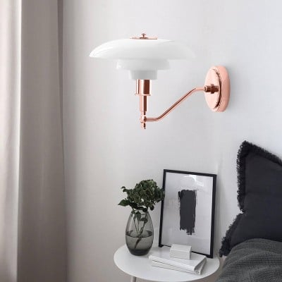 Klasyczny kinkiet zewnętrzny ze szkła Opal w systemie Multi Shade Klasyczny kinkiet zewnętrzny ze szkła Opal w systemie Multi Shade