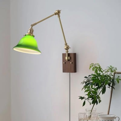 Banker Swing Arm Plug In Wall Light HL369 Banker Swing Arm Plug In Wall Light HL369
