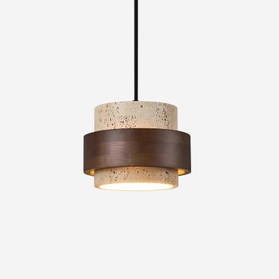 Cylinder Travertine Pendant Lamp Cylinder Travertine Pendant Lamp