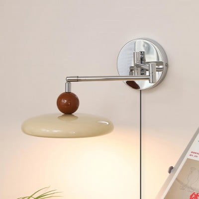 Swing Arm Bedside Plug In Wall Lamp HL605 Swing Arm Bedside Plug In Wall Lamp HL605