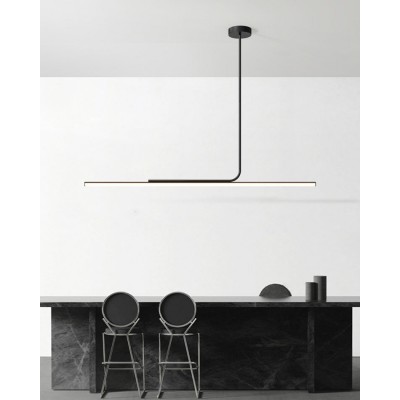 Lampada a sospensione lineare asimmetrica semplice e moderna HL705 Lampada a sospensione lineare asimmetrica semplice e moderna HL705