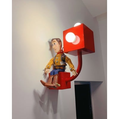Applique murale en métal Red Cube HL792 Applique murale en métal Red Cube HL792