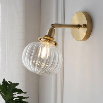 Simple Hallway Entrance Pumpkin Pattern Wall Lamp HL771 Simple Hallway Entrance Pumpkin Pattern Wall Lamp HL771