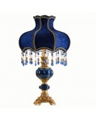 Lampe de table sculptée avec abat-jour en forme de fleur pastorale HL874 Lampe de table sculptée avec abat-jour en forme de fleur pastorale HL874