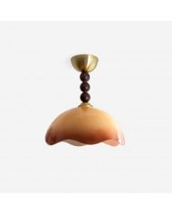 Vintage grädde äggskal Wave takljus