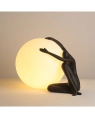 Lámpara de mesa de lujo de estilo europeo con forma de girasol de metal HL876 Lámpara de mesa de lujo de estilo europeo con forma de girasol de metal HL876