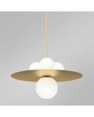 Houten boomstamkleurige kooi hanglamp HL752