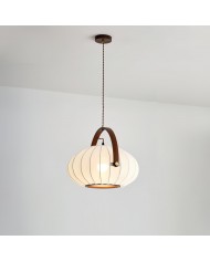 Metalen schijf met bol hanglamp HL414