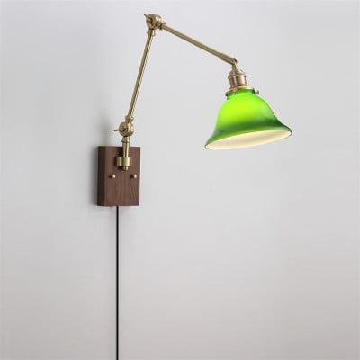 Banker Swing Arm Plug In Wall Light HL369 Banker Swing Arm Plug In Wall Light HL369