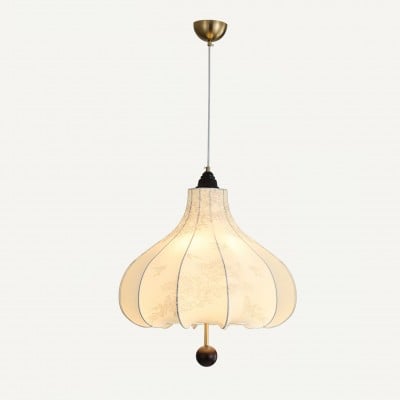 Retro Chestnut Fabric Pendant Light HL495 Retro Chestnut Fabric Pendant Light HL495