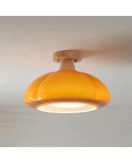 French Romantic Carved Round LED Ceiling Lamp HL617