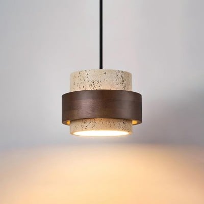 Cylinder Travertine Pendant Lamp HL488 Cylinder Travertine Pendant Lamp HL488